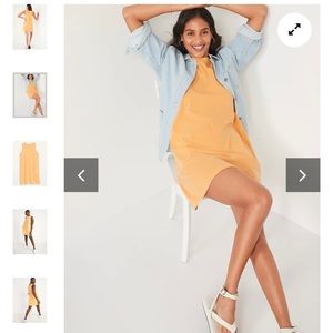 Orange Sleeveless tshirt dress